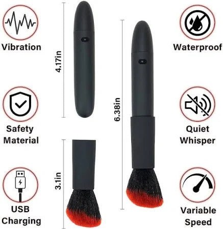 Glowgasm™ 10-Mode Vibrating Makeup Brush Set – Flawless Beauty Meets Pleasure